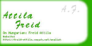 attila freid business card
